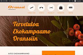 WordPress-verkkosivut Ekokampaamo Oranssi