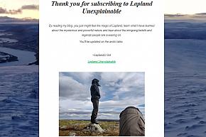 Thank you for subscribing to Lapland Unexplainable